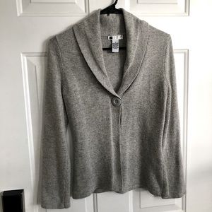 Carole Little Wool Blend Grey Cardigan